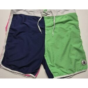 Body Glove women's navy/pink/green color block board shorts Unknown size
